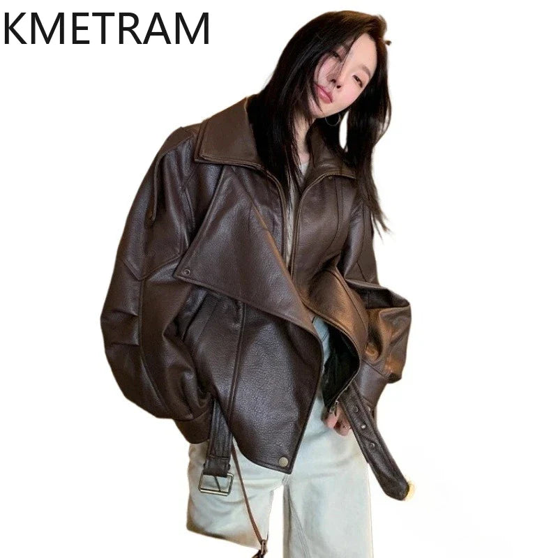 Luxurious Sheepskin Biker Jacket