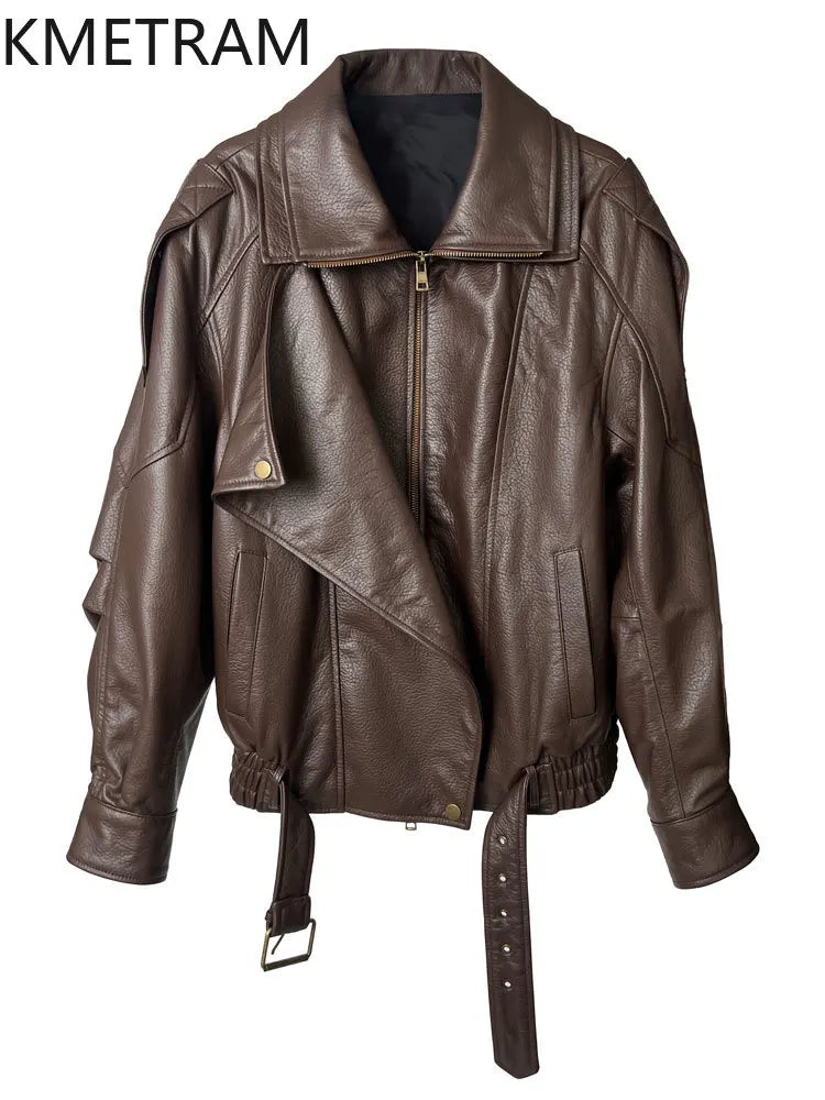 Luxurious Sheepskin Biker Jacket