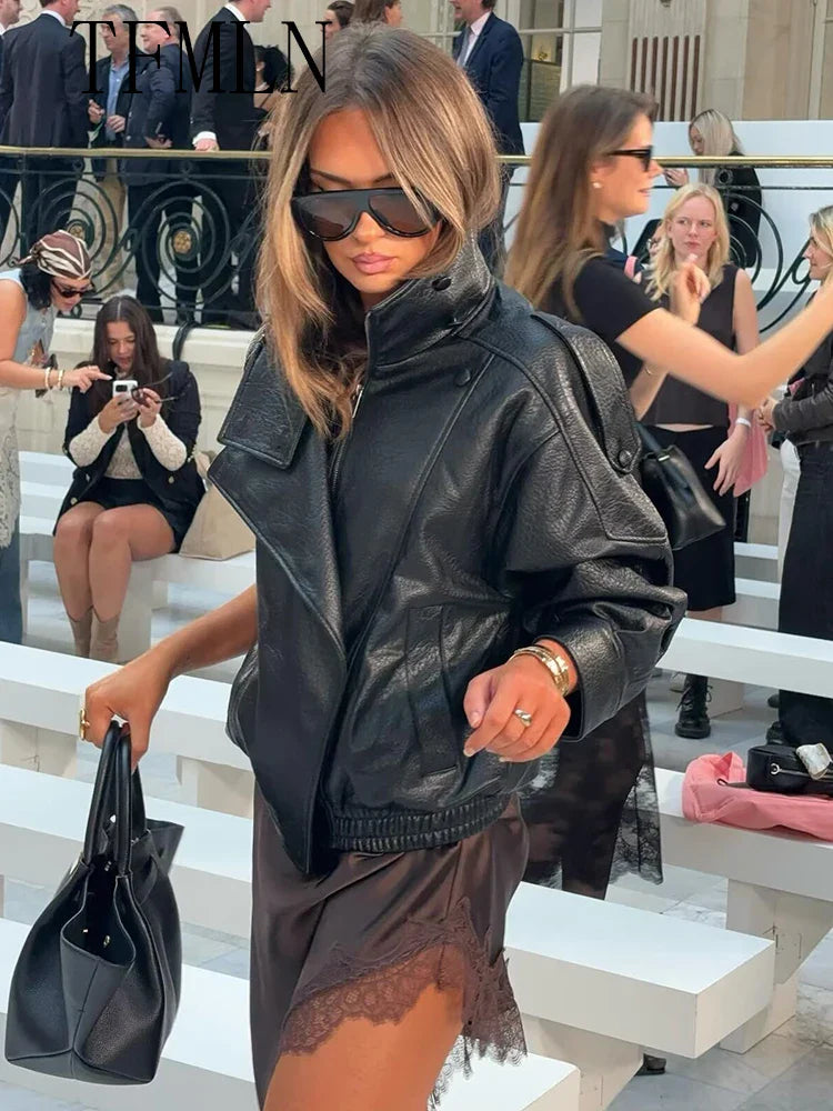 Cozy Chic Faux Leather Jacket