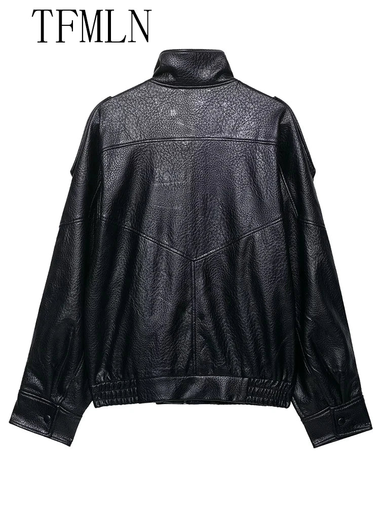 Cozy Chic Faux Leather Jacket